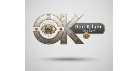Logo featuring the letters 'OK' in metallic gold and silver, with an all-seeing eye inside the 'O' and ancient symbolic elements.