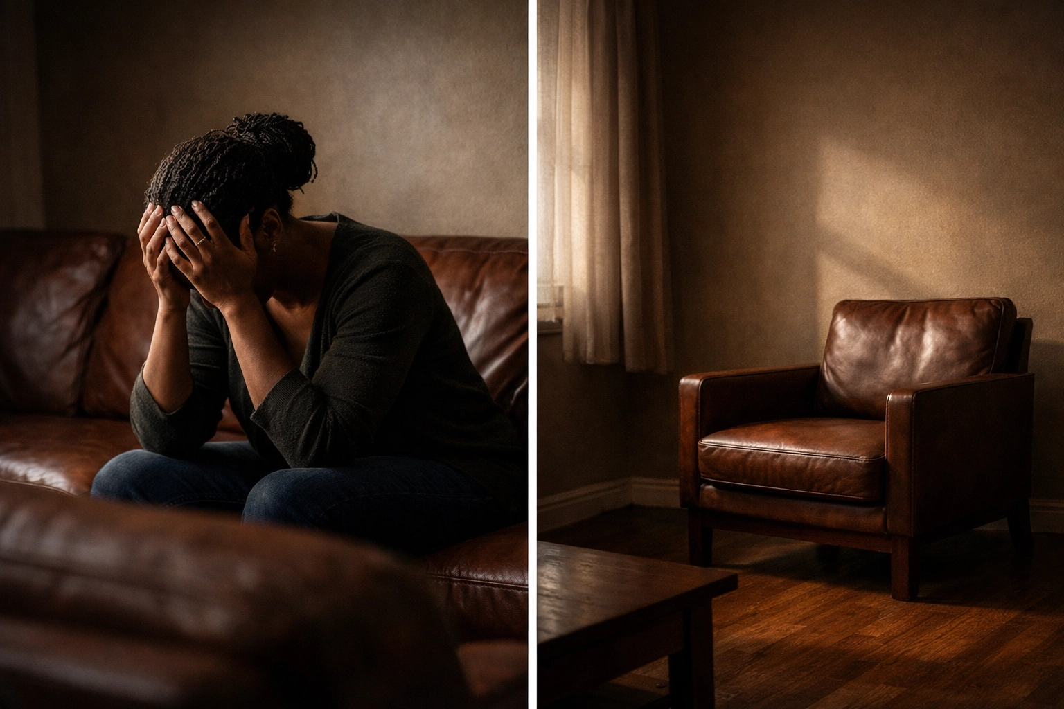 Black woman experiencing isolation and mental health struggles from family silence culture