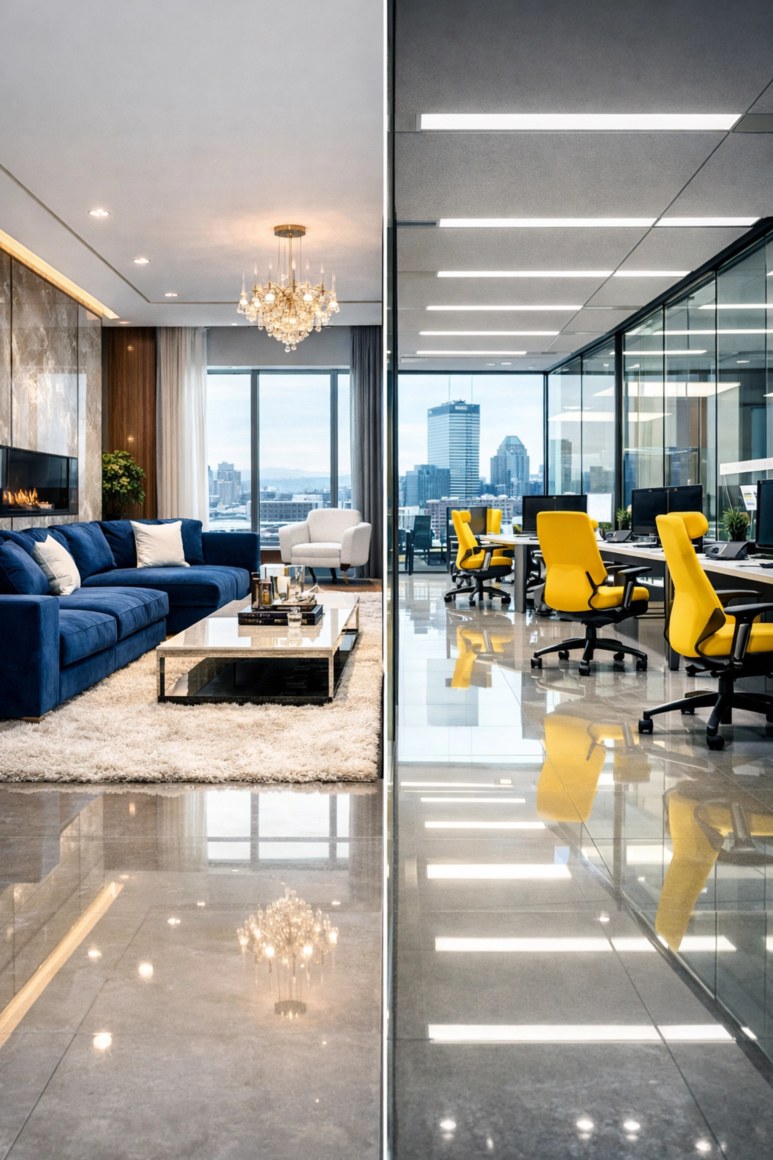 Luxury home and Boston office space maintained to high standards by expert cleaning services near me.