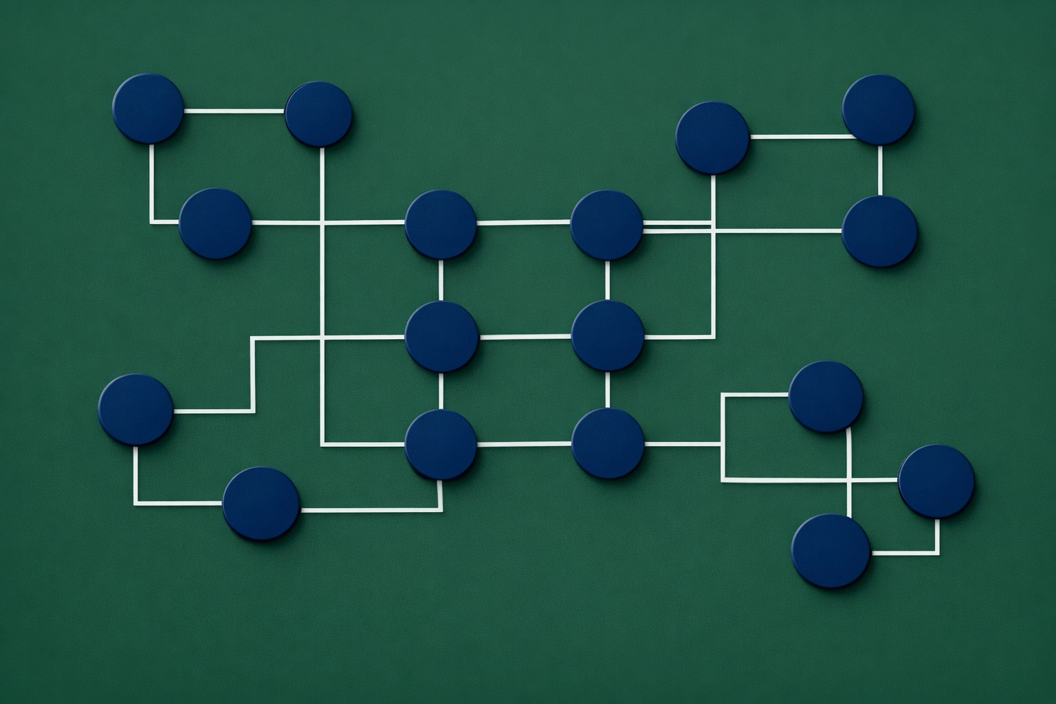 Abstract network map symbolizing constant client connections and work flow for professional photographers.