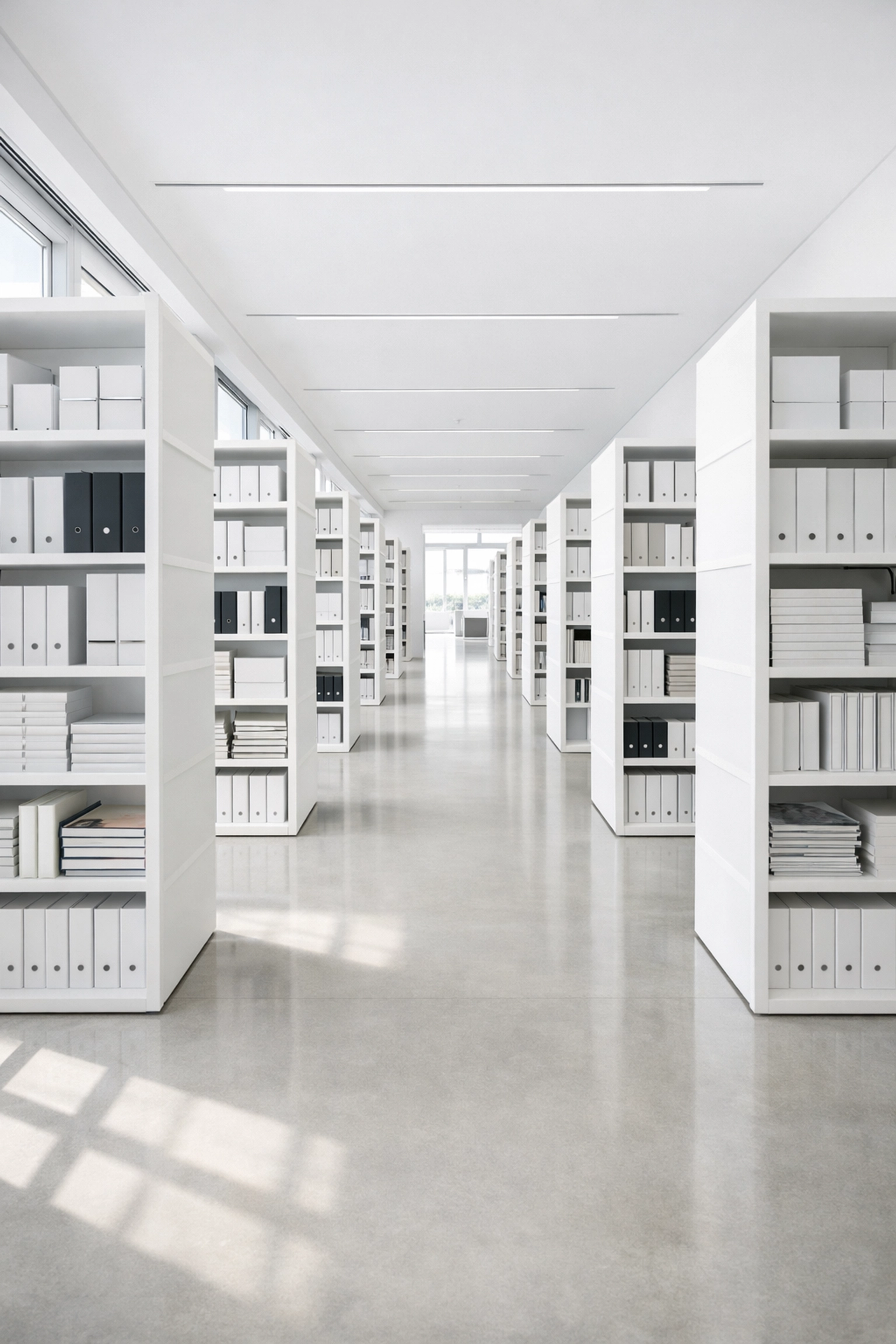 Organized minimalist shelving representing the structured categorization of GSA Special Item Numbers.