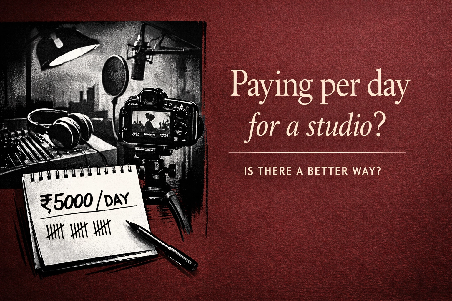 [HERO] Per Day Studio Rentals vs Monthly Membership: The Math That Could Save You ₹50,000 Annually