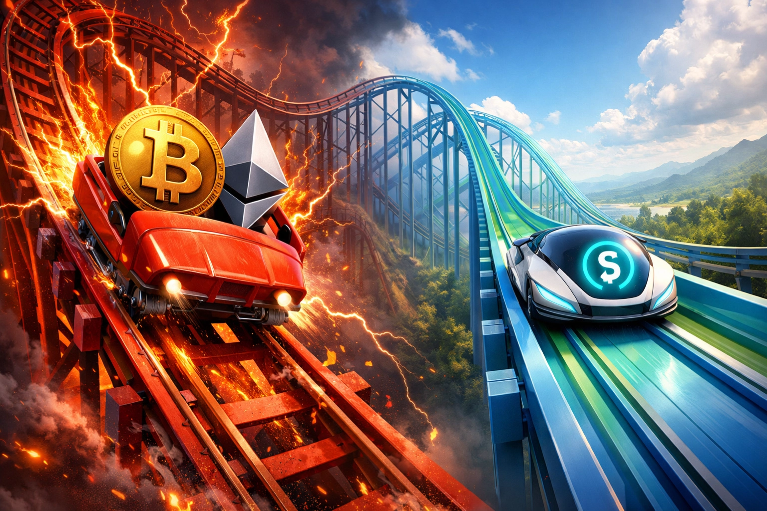 Cryptocurrency volatility versus stablecoin stability for merchant payments