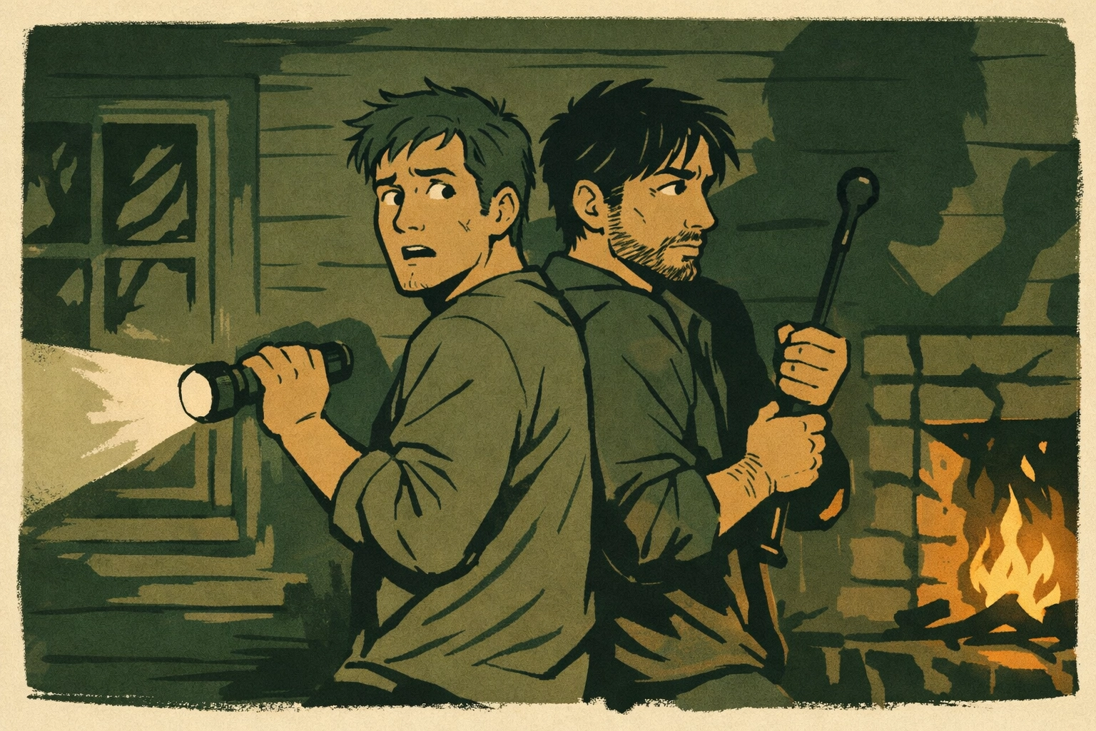 MM couple defending against danger in gay thriller The Blood Pact of Redwood Creek