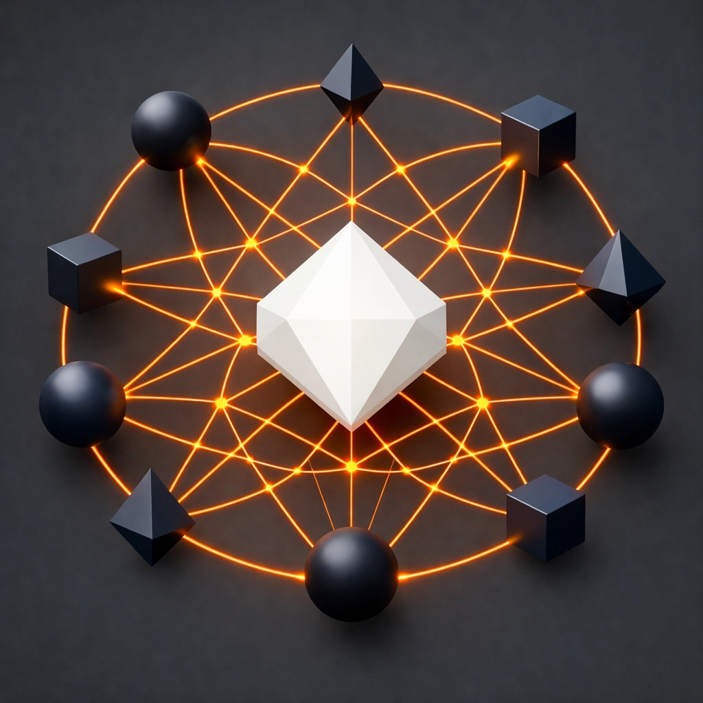 Visualization of automated data flow and process integration for business efficiency.