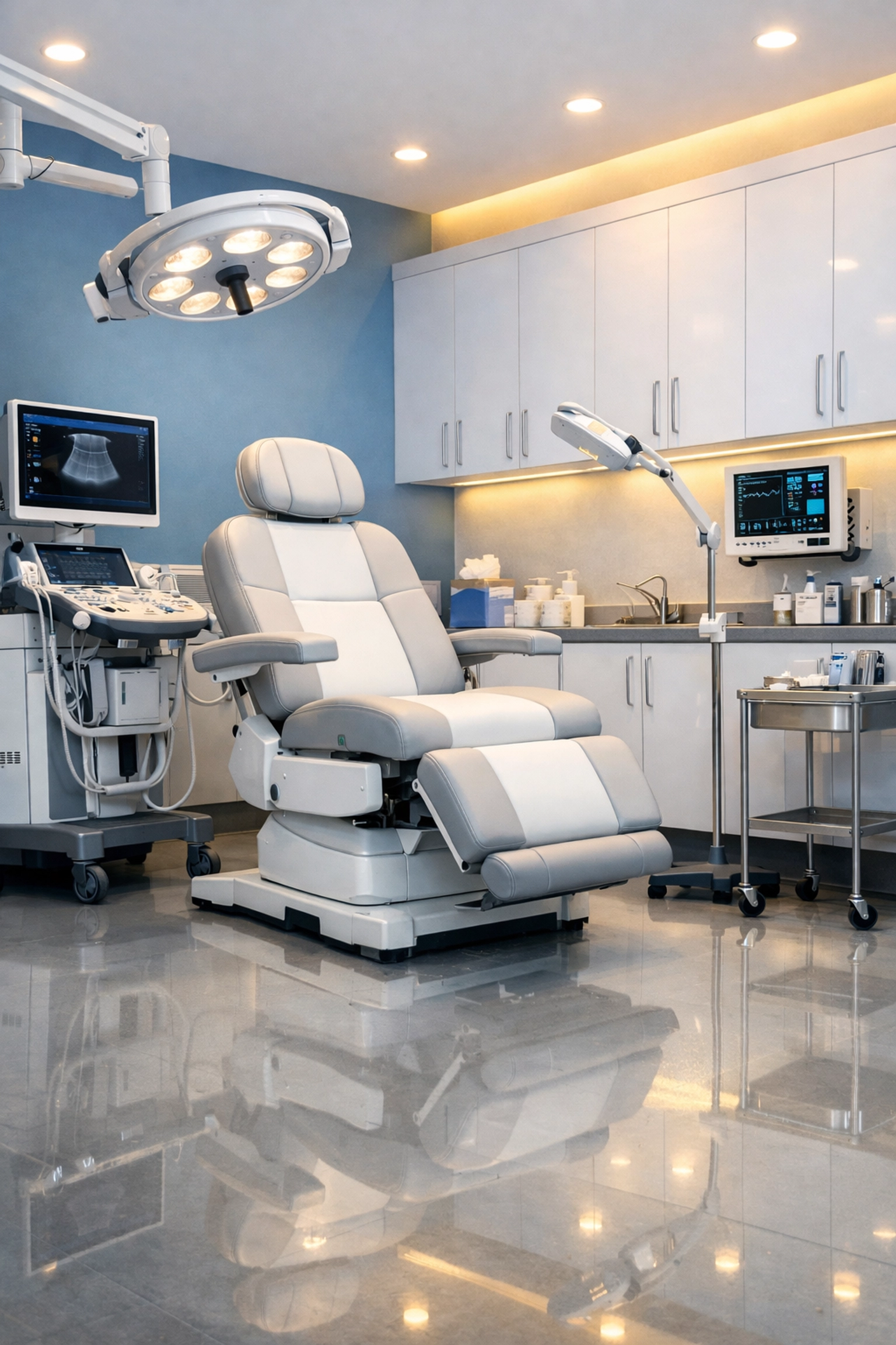 Sanitized medical examination room in Randolph MA with sterile surfaces for professional healthcare cleaning.