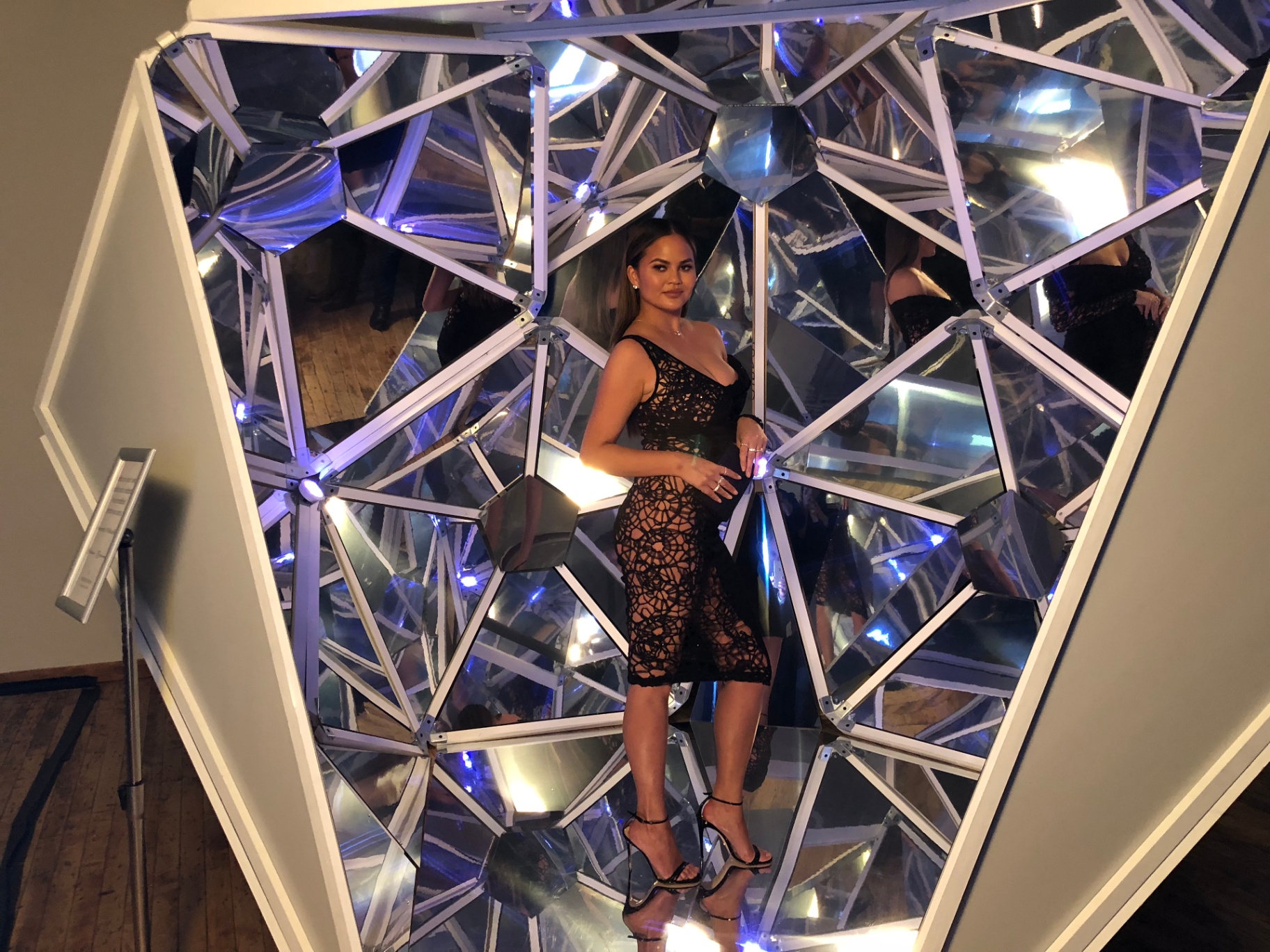 Geometric Mirror Photo Booth Installation