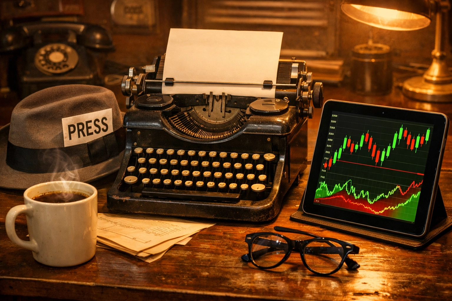 Sports betting reporter desk with analytical charts for March Madness game picks.