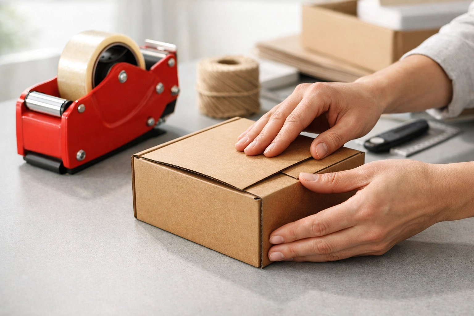 Professional pick and pack station for retail logistics and e-commerce fulfilment.