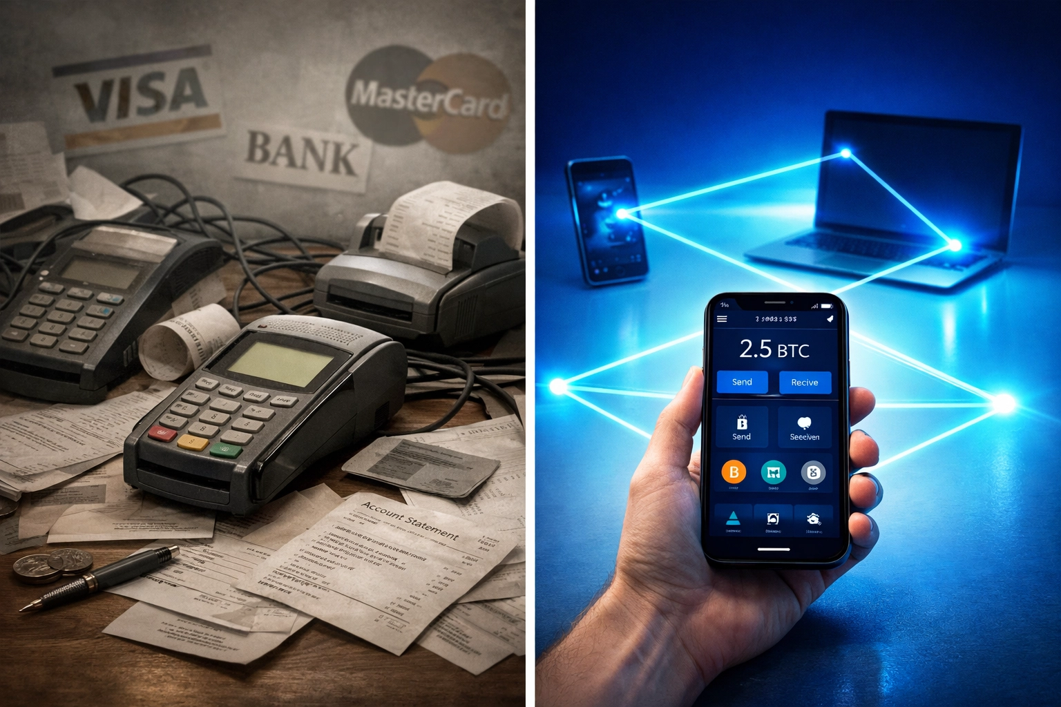 Self-custody crypto wallet versus traditional custodial payment processor comparison for merchants