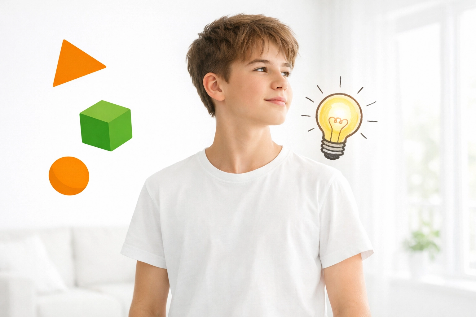 Teenage boy with an empowered mindset reflecting on a daily life skills routine and independence.