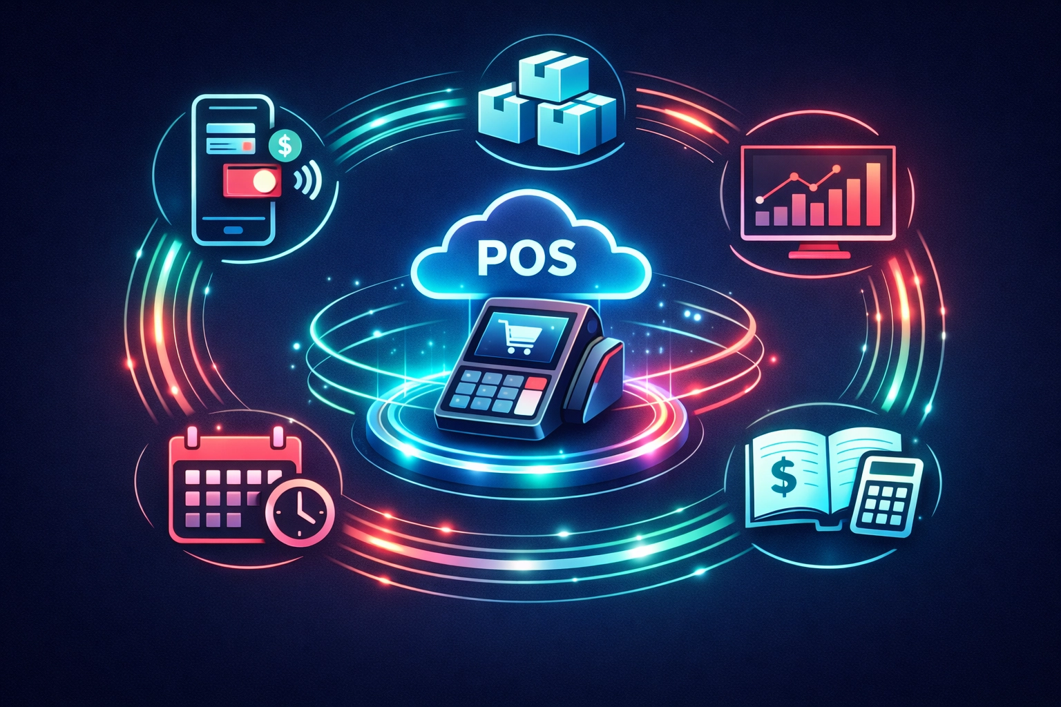 Modern cloud-based POS system integrated with inventory, payments, and restaurant management tools