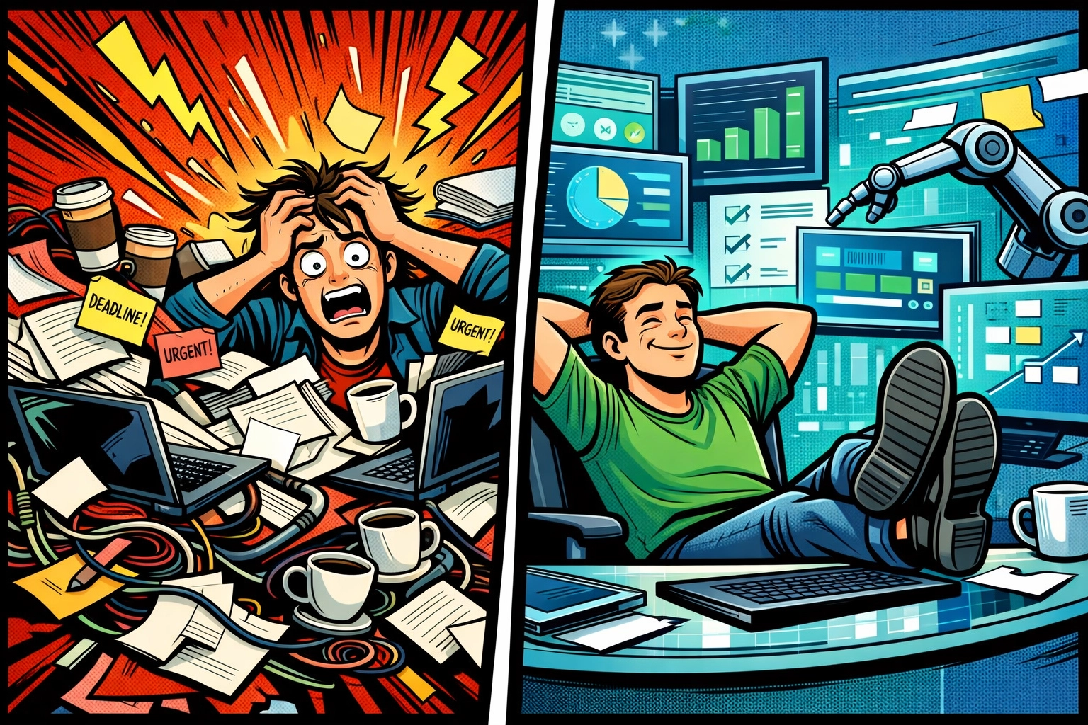 Business chaos versus organized automation systems for scaling without hiring