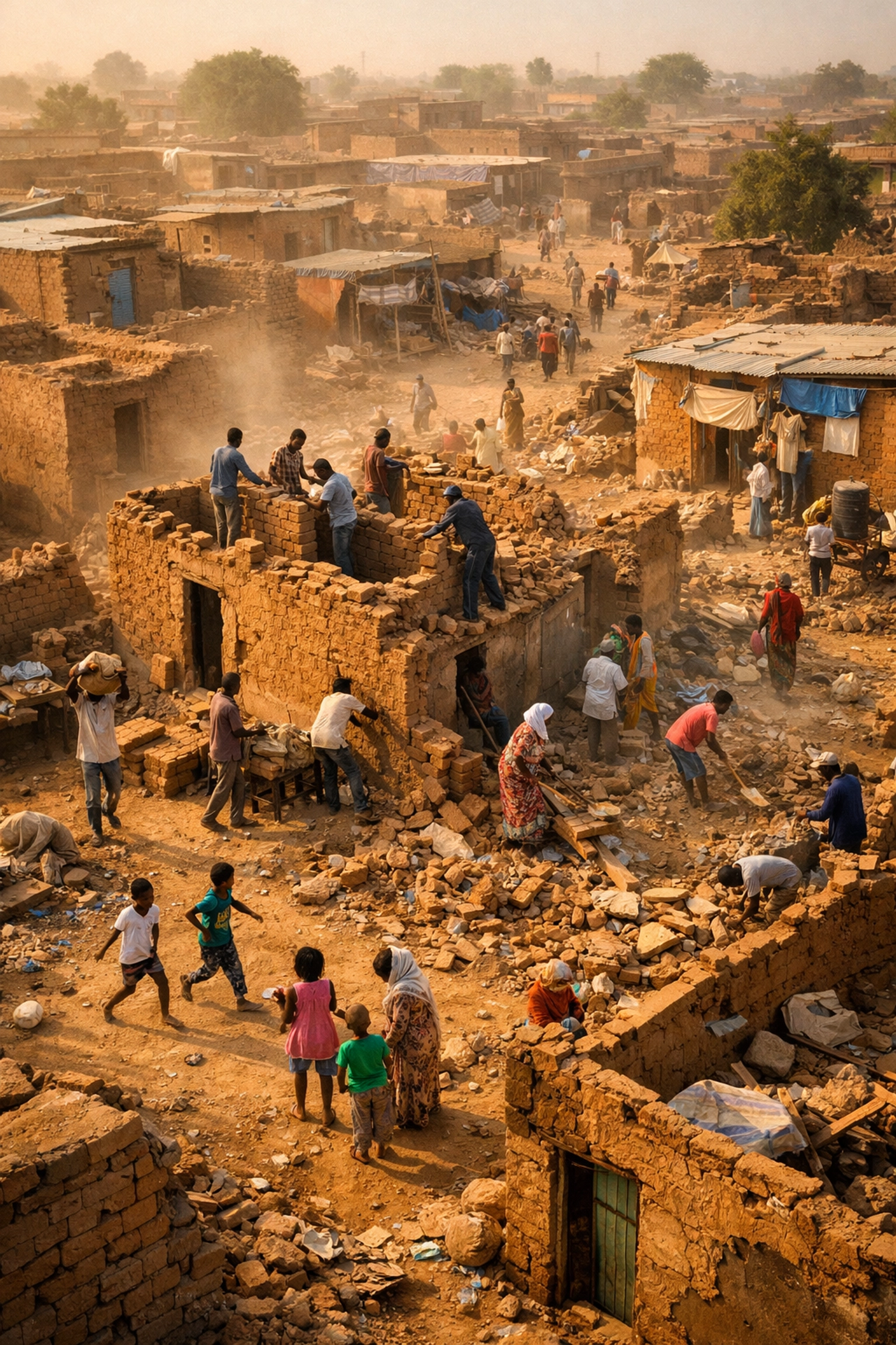 Sudanese families rebuilding homes and community after returning from displacement