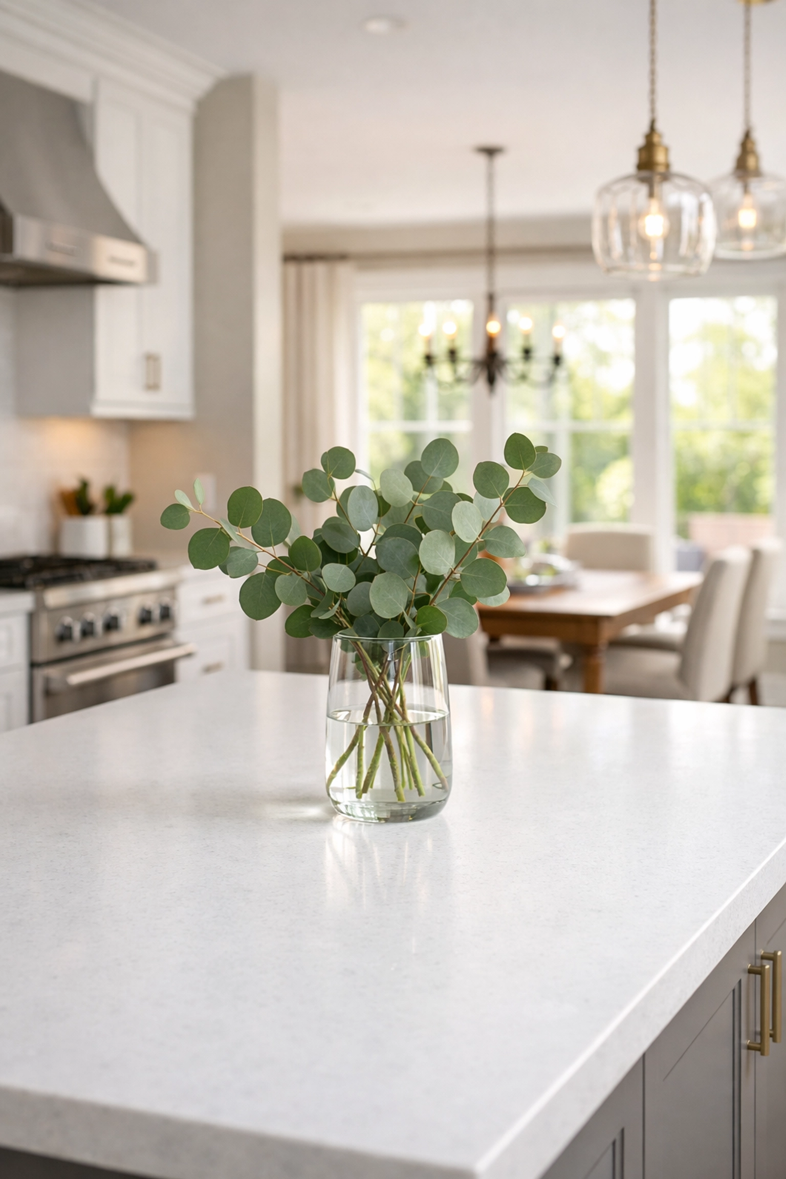 Impeccably cleaned suburban Indiana kitchen highlighting recurring maintenance for residential portfolios.