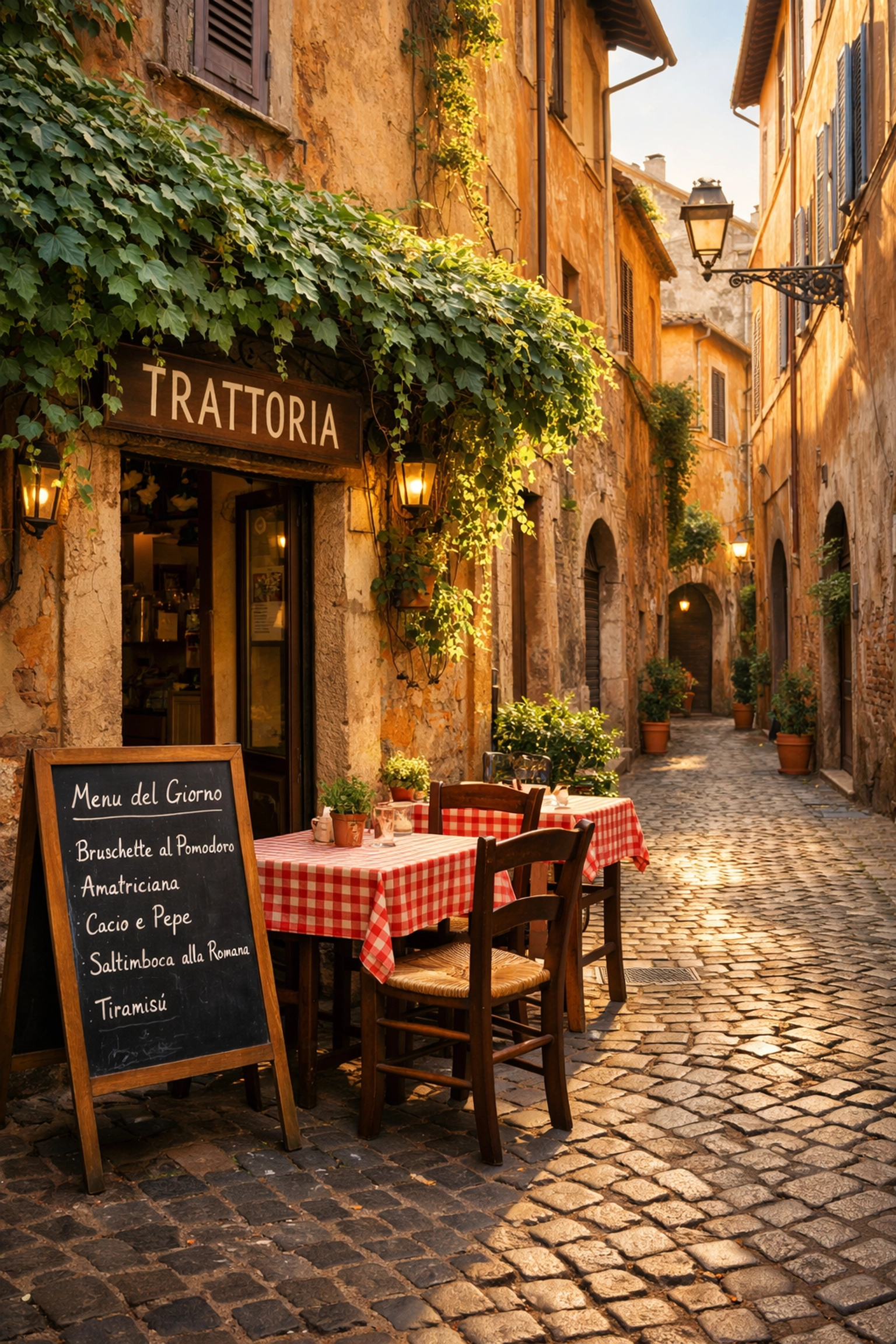 Authentic Roman trattoria in Trastevere showing local budget dining away from tourist spots.