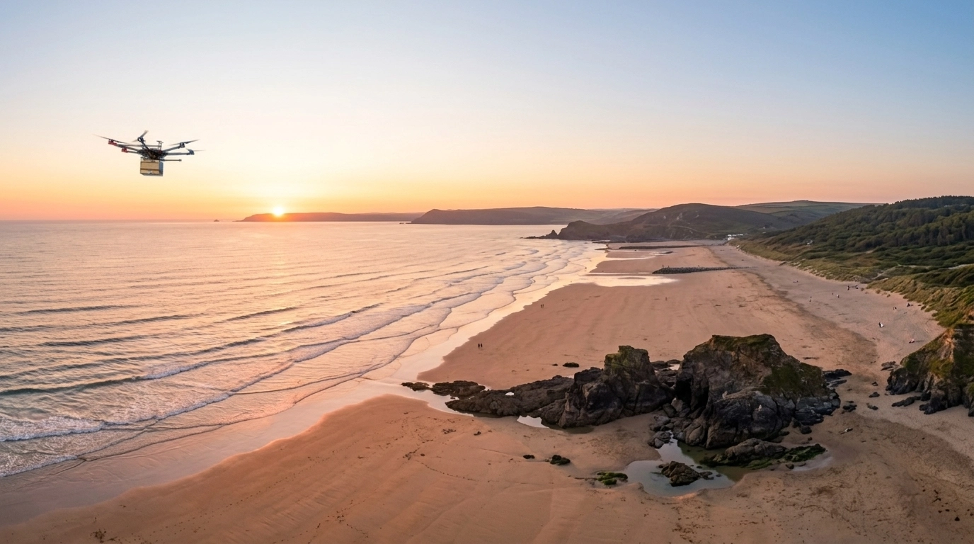 Widemouth Bay Aerial View