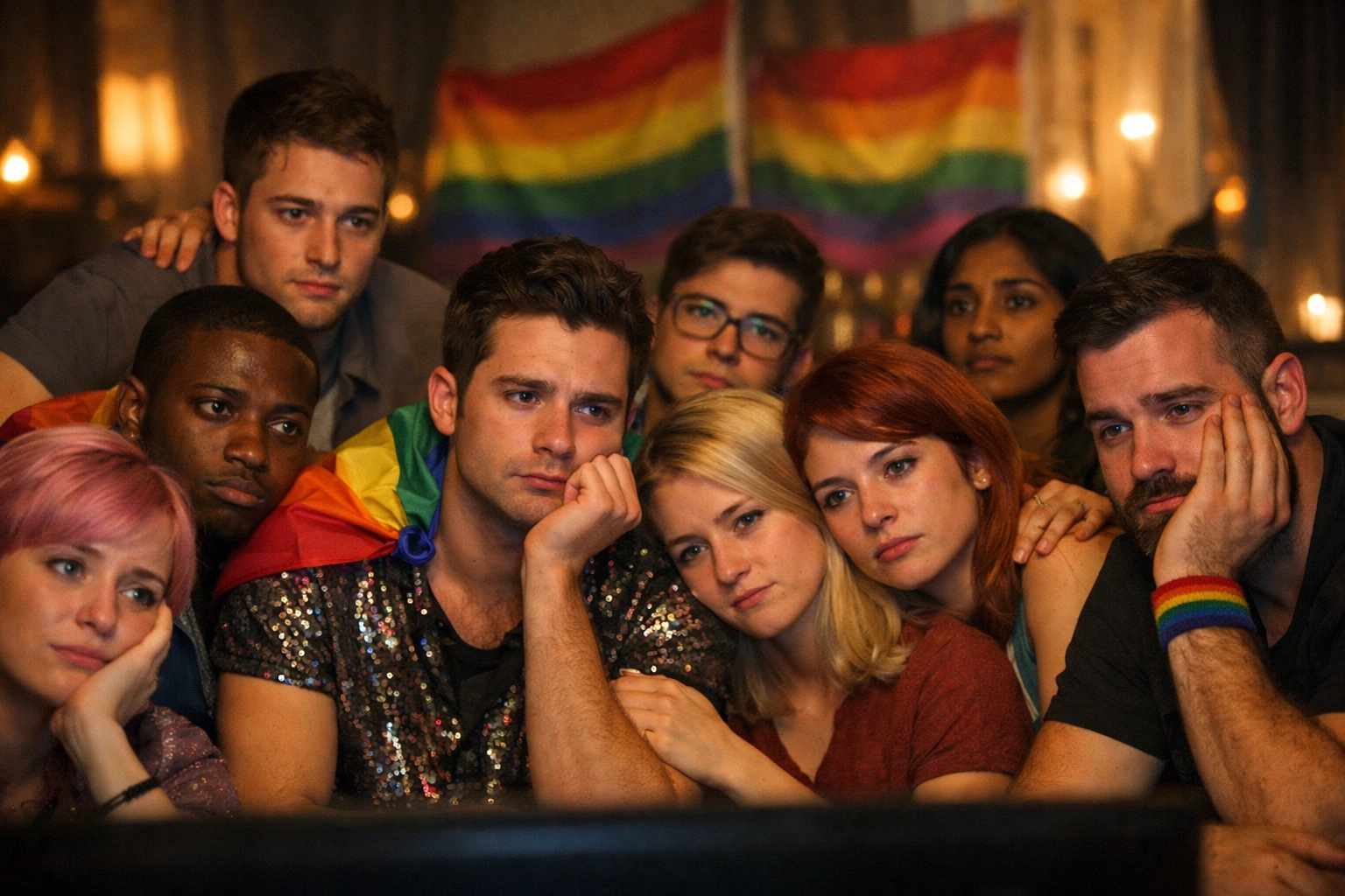 LGBTQ+ Eurovision fans showing solidarity after Dana International's 2011 semi-final results