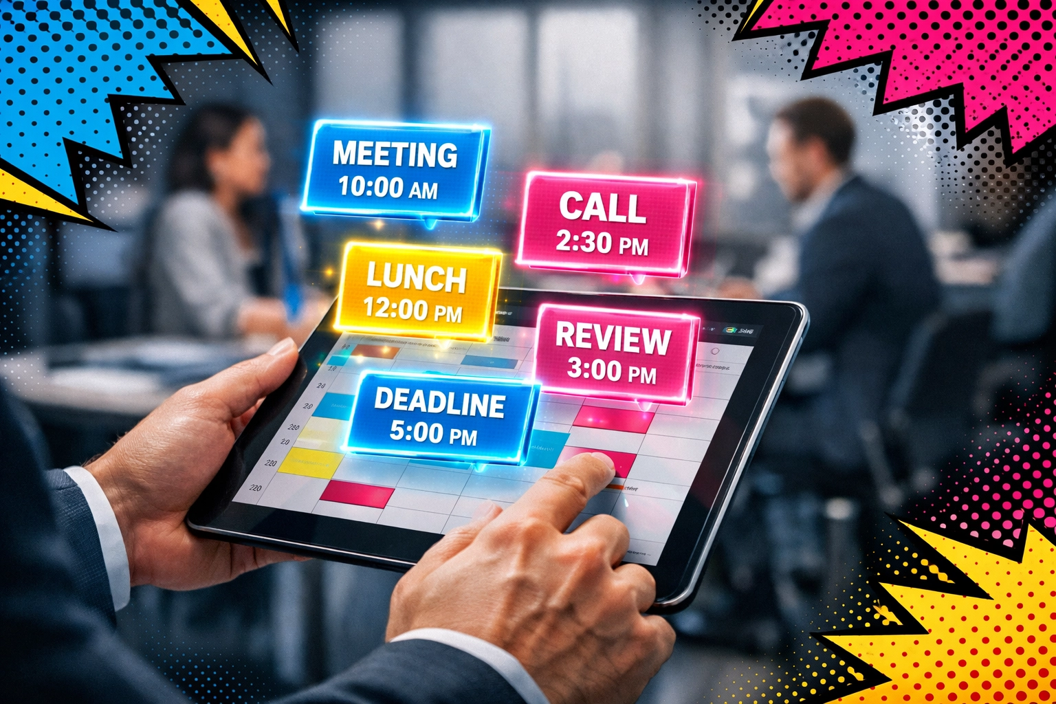 Automated appointment scheduling calendar showing available time slots for booking