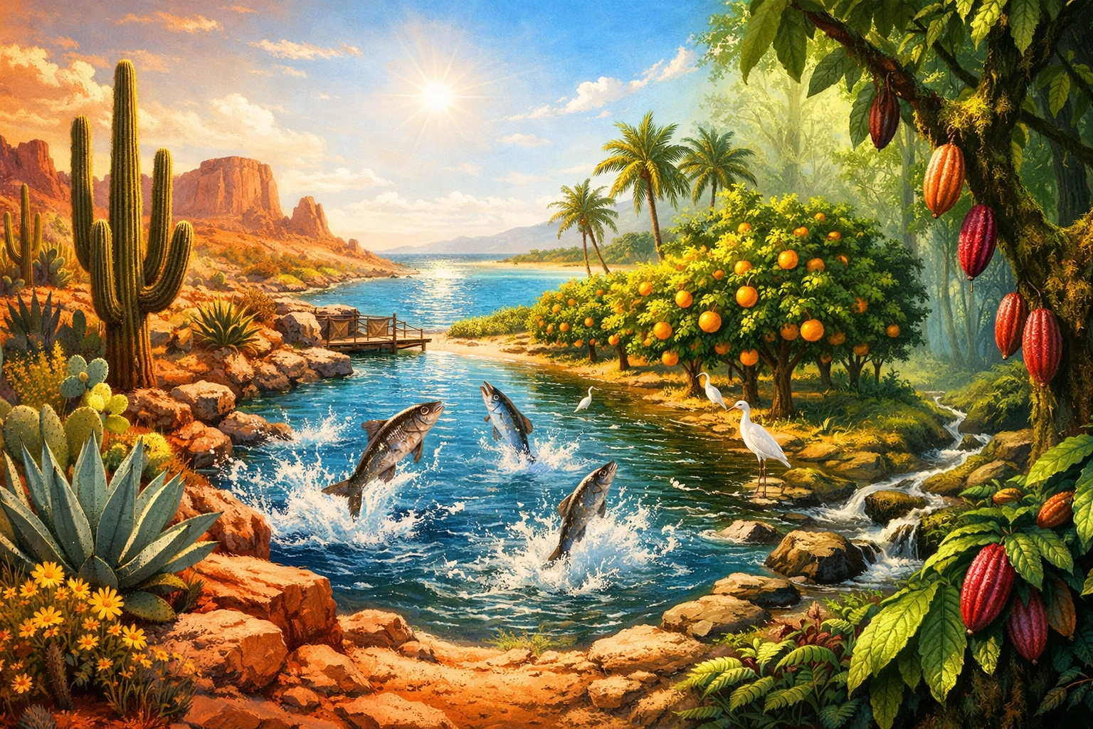 A comparison of desert, tropical, and rainforest agricultural systems on a student food science trip.