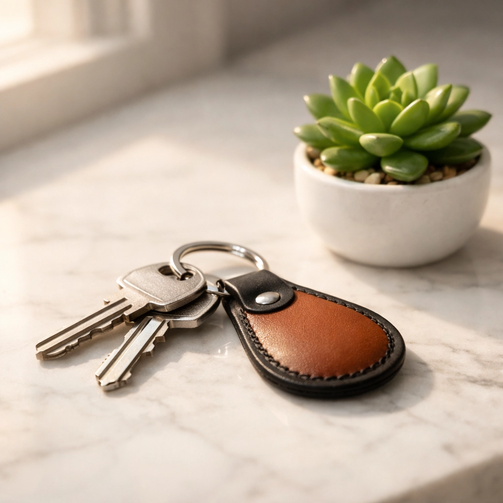 House keys on a modern countertop symbolizing a secure and protected buy-to-let investment.