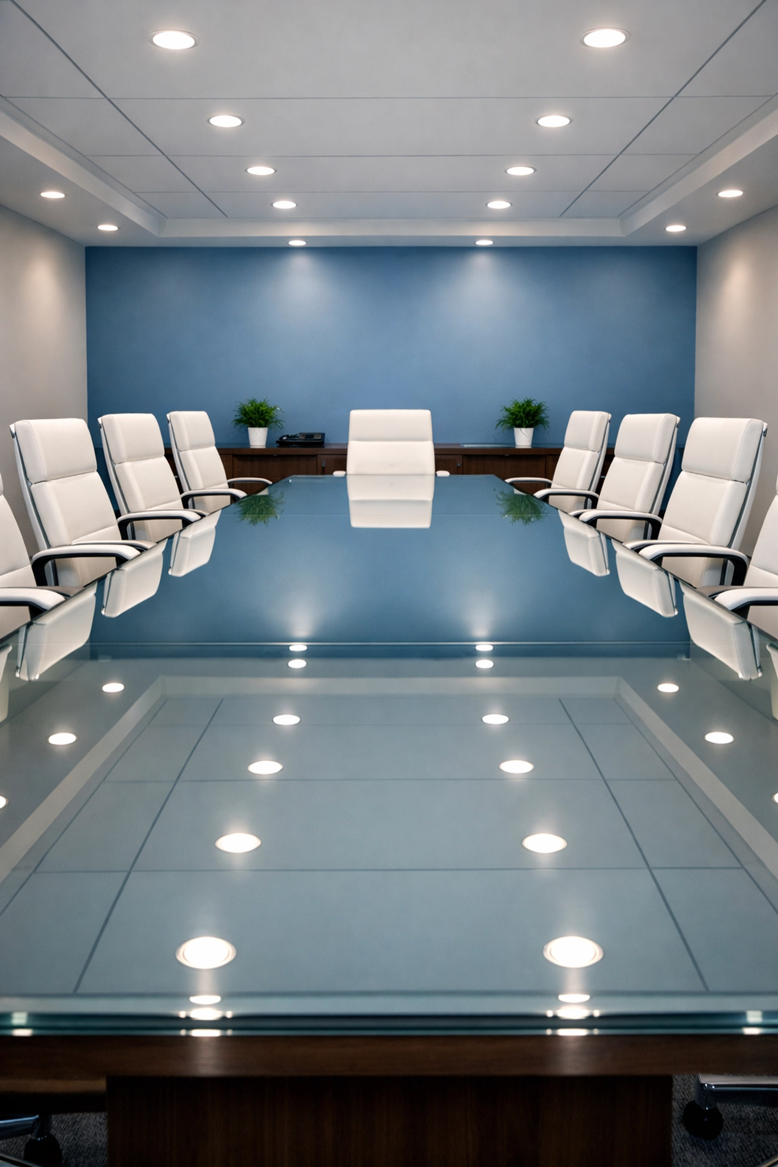 Spotless executive conference room reflecting high-end commercial cleaning standards in the MetroWest region.