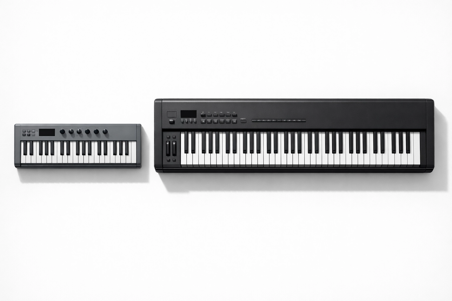 61-key vs 88-key keyboard size comparison for kids piano lessons