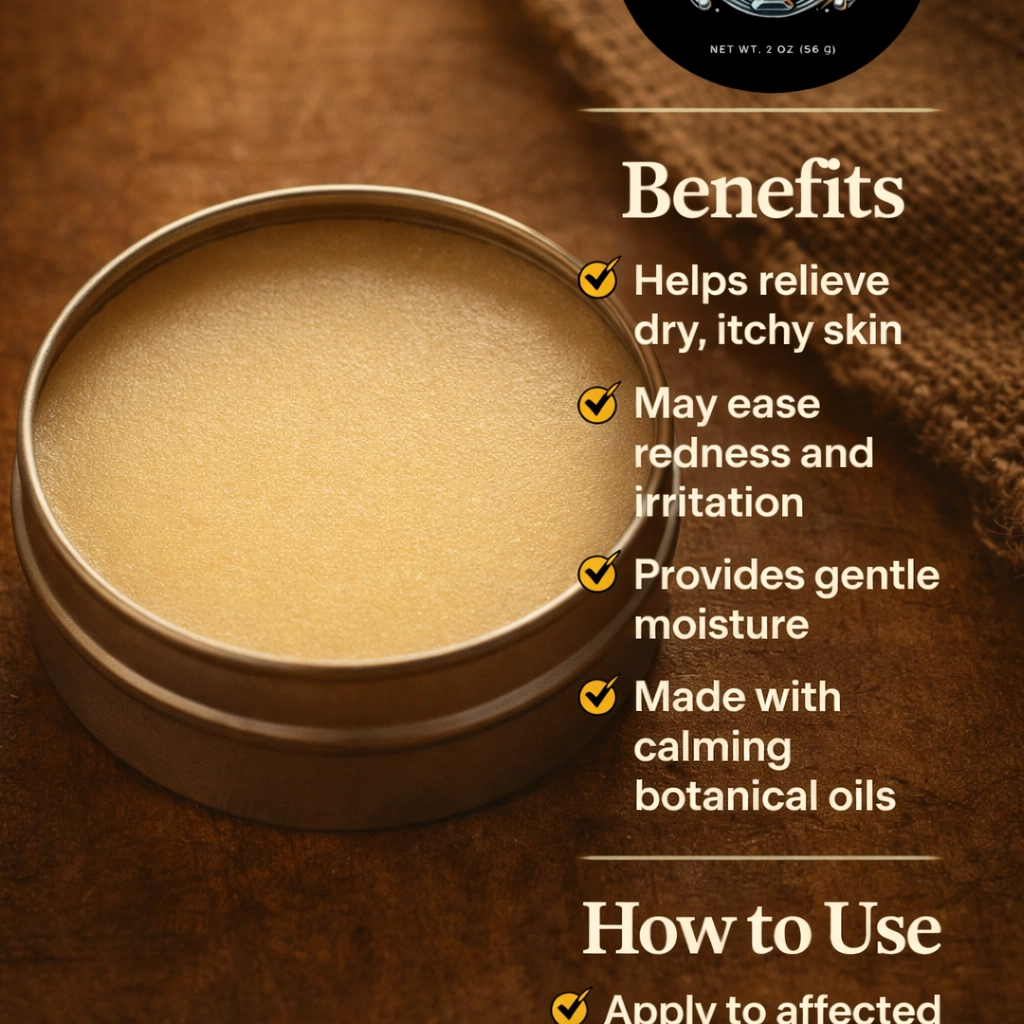 Heavy Metal grass-fed tallow balm illustration