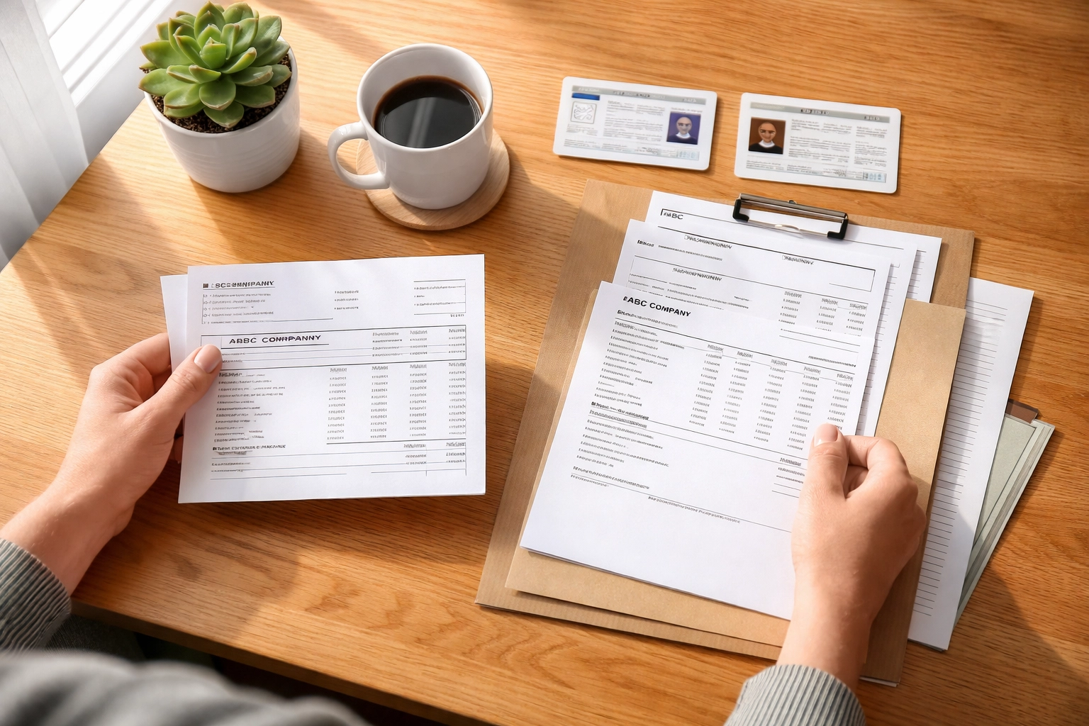 Organized documents needed to apply for affordable housing programs in Kaufman County