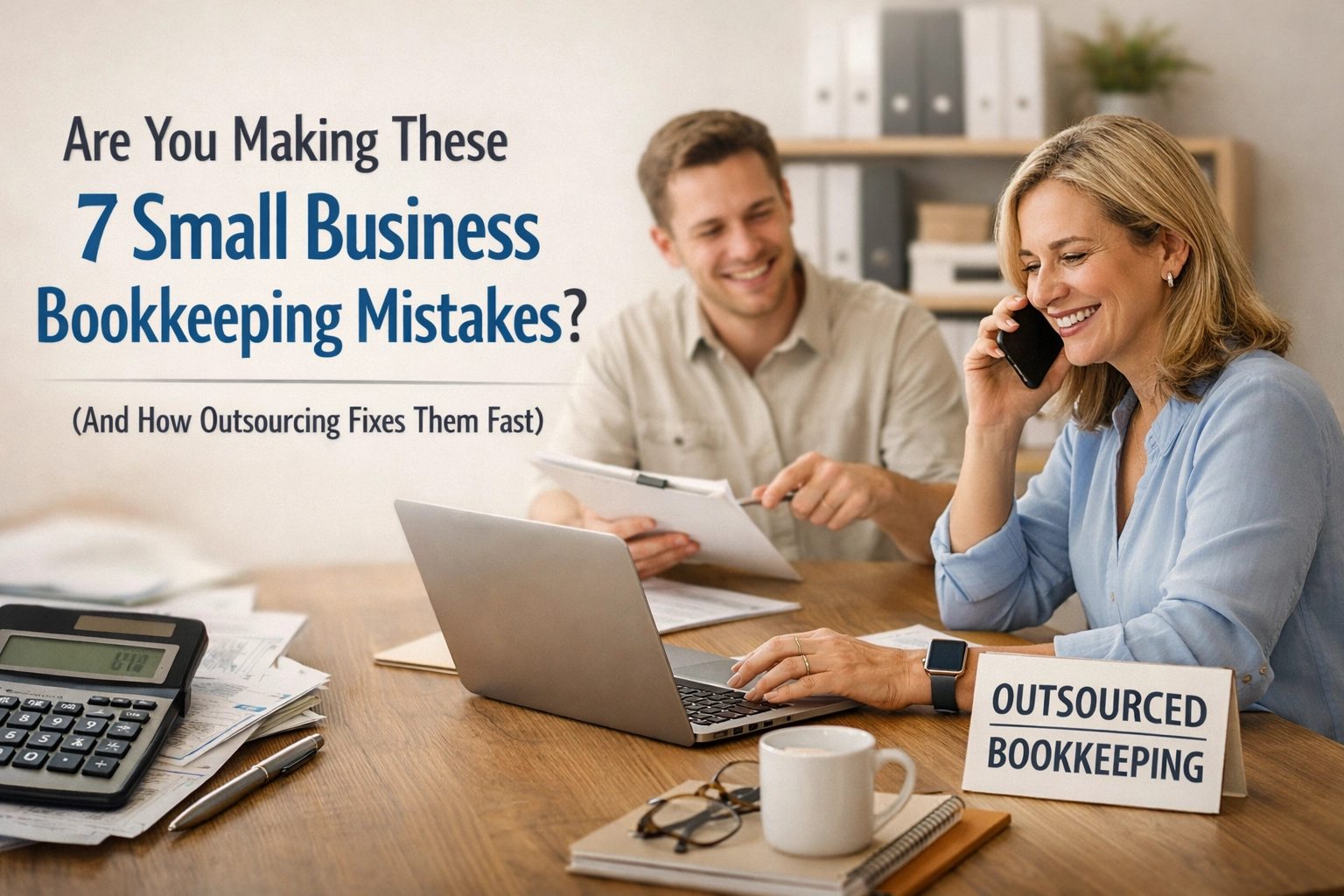 [HERO] Are You Making These 7 Small Business Bookkeeping Mistakes? (And How Outsourcing Fixes Them Fast)
