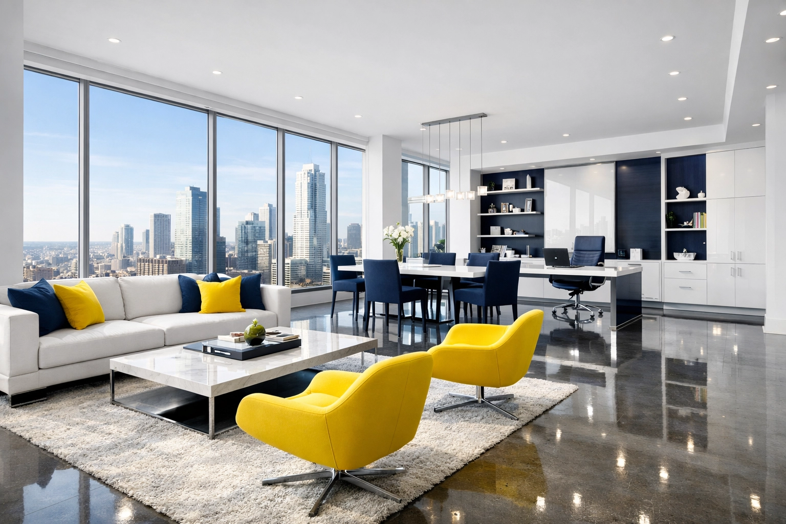 Professional office cleaning and commercial cleaning services in Bedford for a renovated workspace.