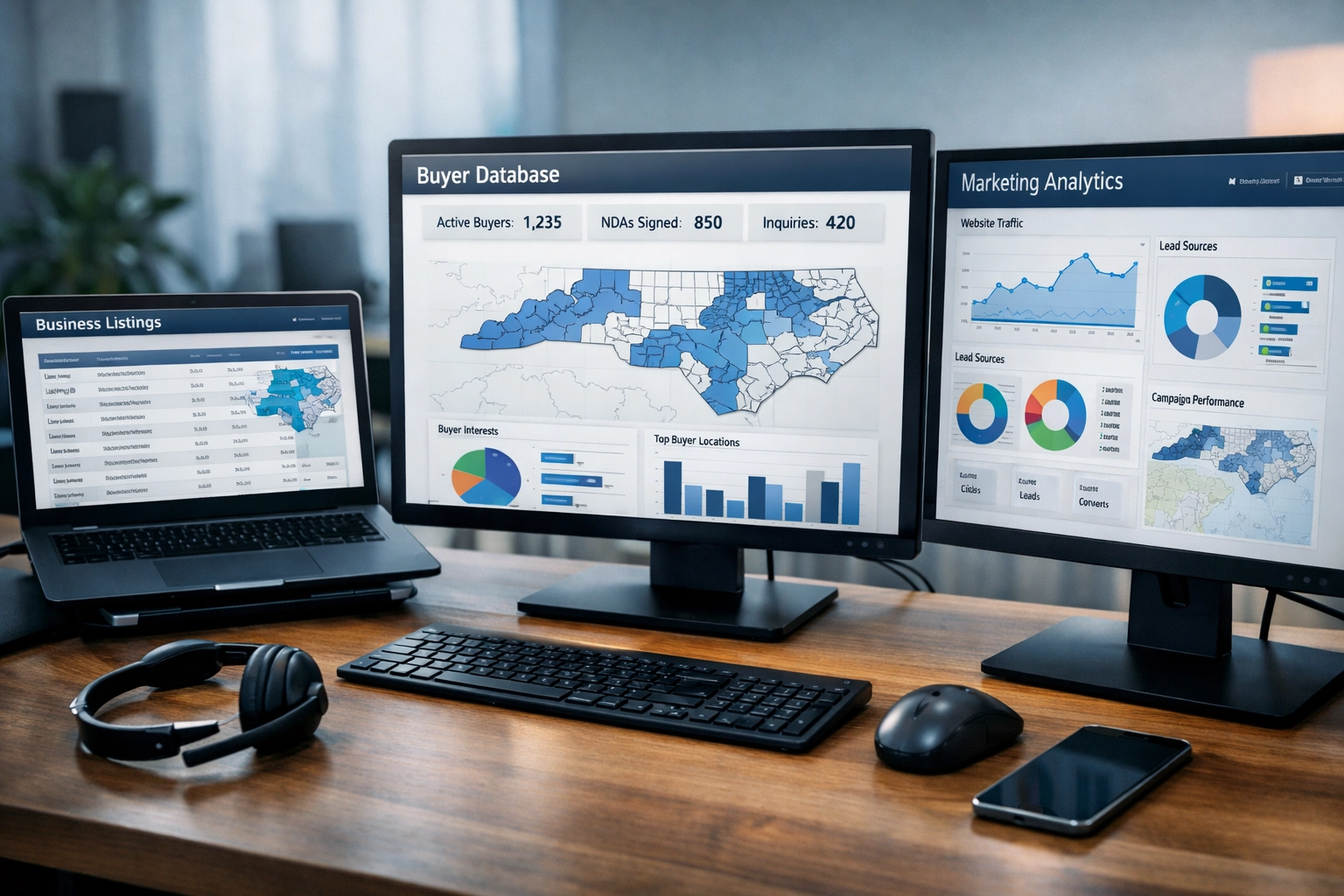 Business broker using digital marketing technology to reach NC buyers