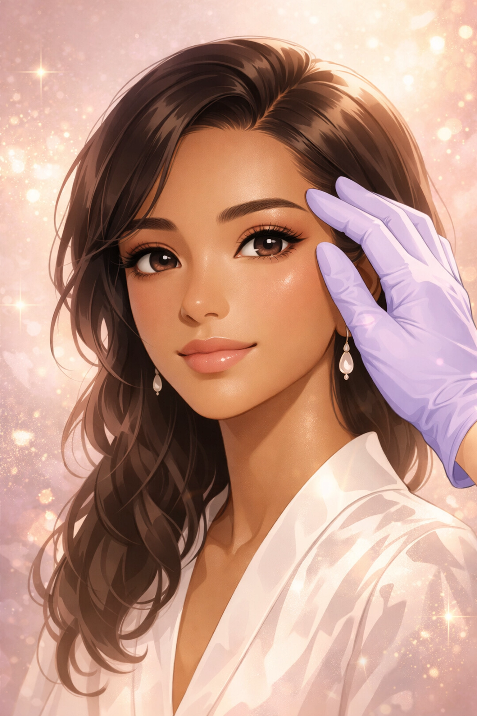 Professional nurse-led skin assessment at a luxury studio to ensure healthy permanent makeup healing.