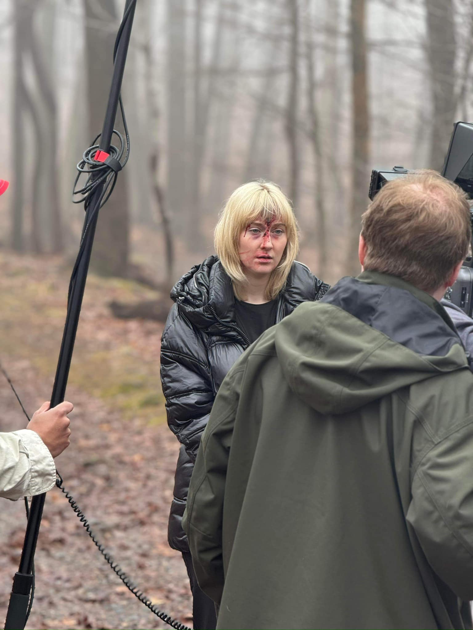 Behind-the-scenes: crew in the misty forest bringing Jogger from script to screen