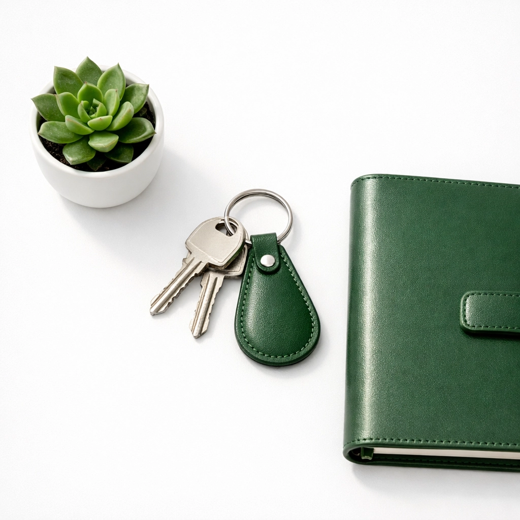 House keys and a planner on a clean desk, symbolizing a pathway to successful Pennsylvania real estate investing.