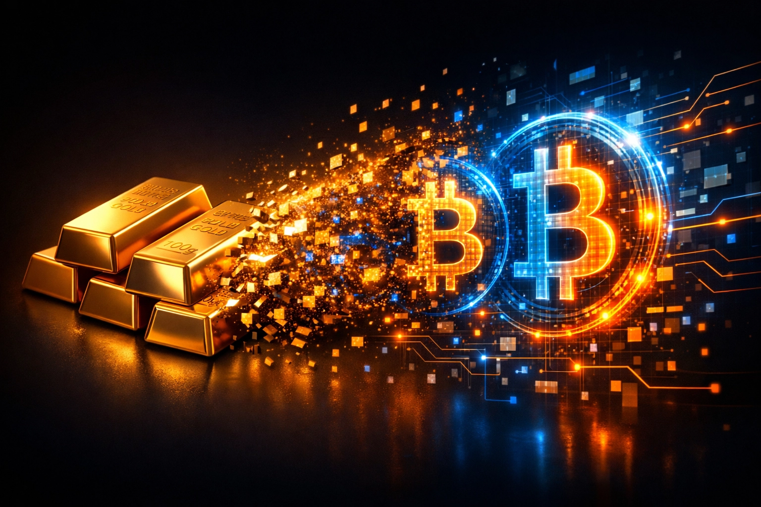 Bitcoin as digital gold representing cryptocurrency's role in wealth preservation portfolios