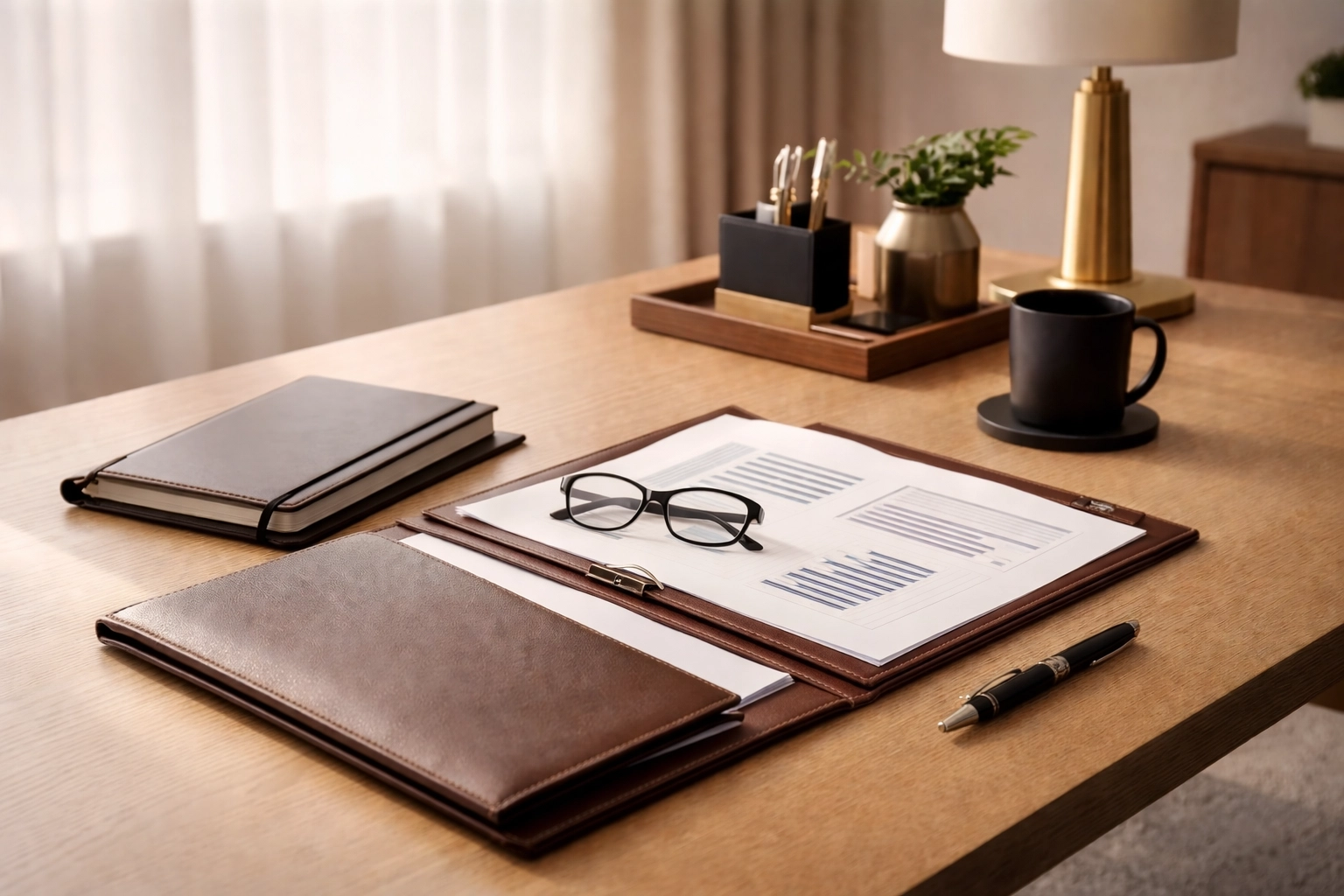 Organized executive desk with corporate documents showing S corporation compliance essentials