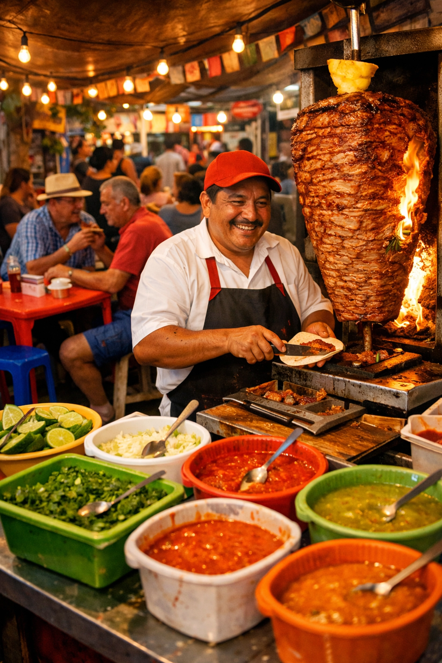 Traditional taco stand showing authentic local dining near Puerto Vallarta rentals