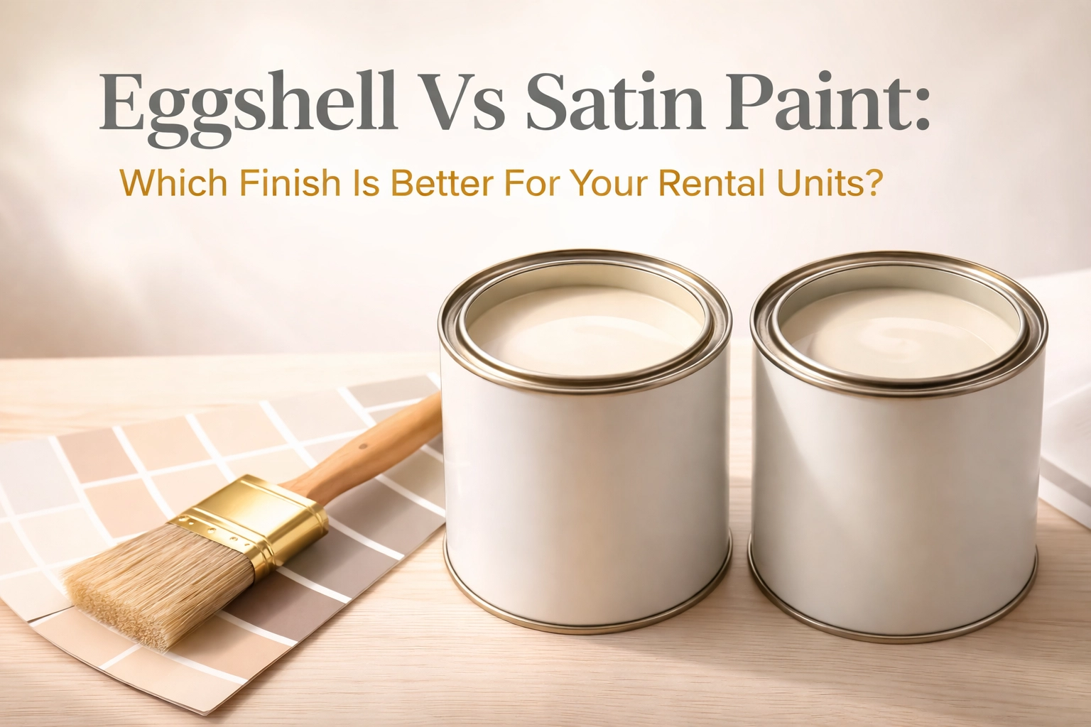 [HERO] Eggshell Vs Satin Paint: Which Finish Is Better For Your Rental Units?