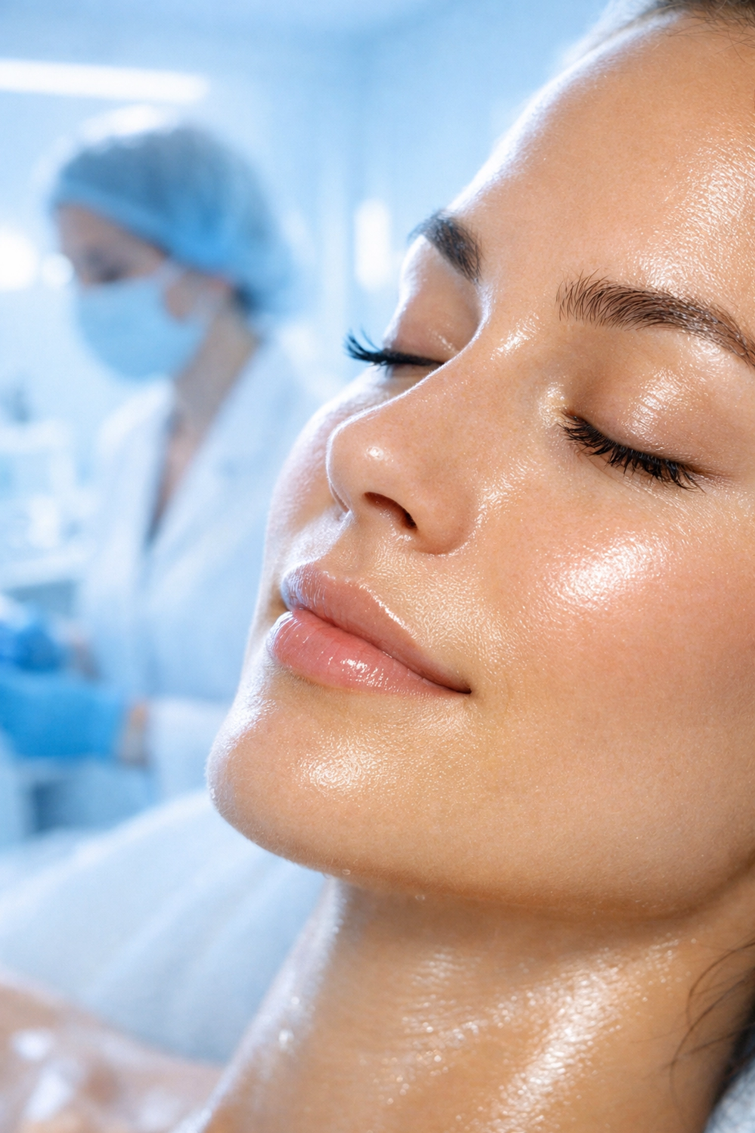 Radiant skin results from regenerative GHK-Cu therapy in a professional clinical medical spa setting.