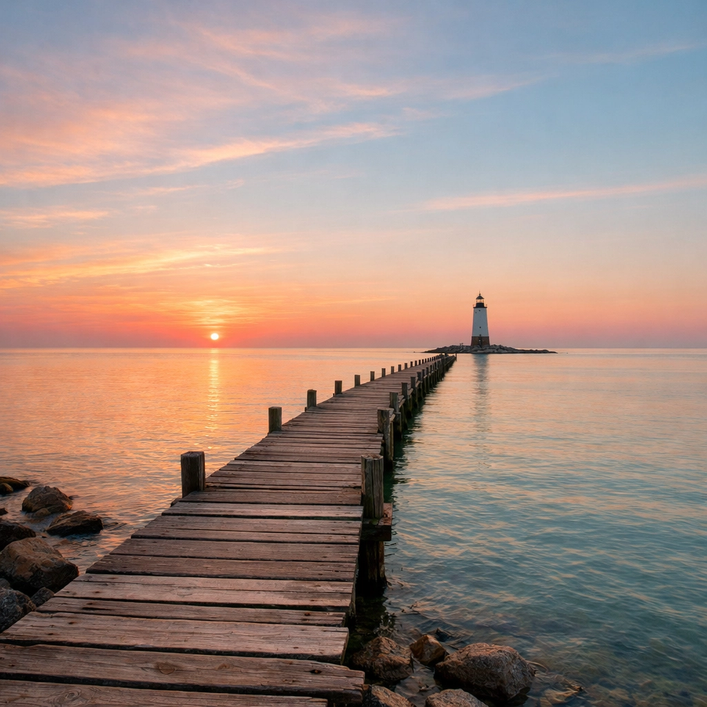 Scenic coastal landscape using rule of thirds to improve composition after fixing manual mode mistakes.