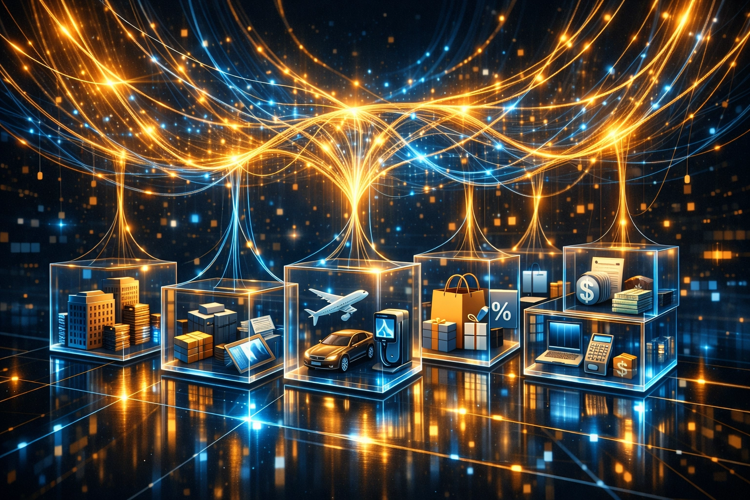 AI-driven neural network organizing business expenses for automated crypto accounting and cash flow insights.