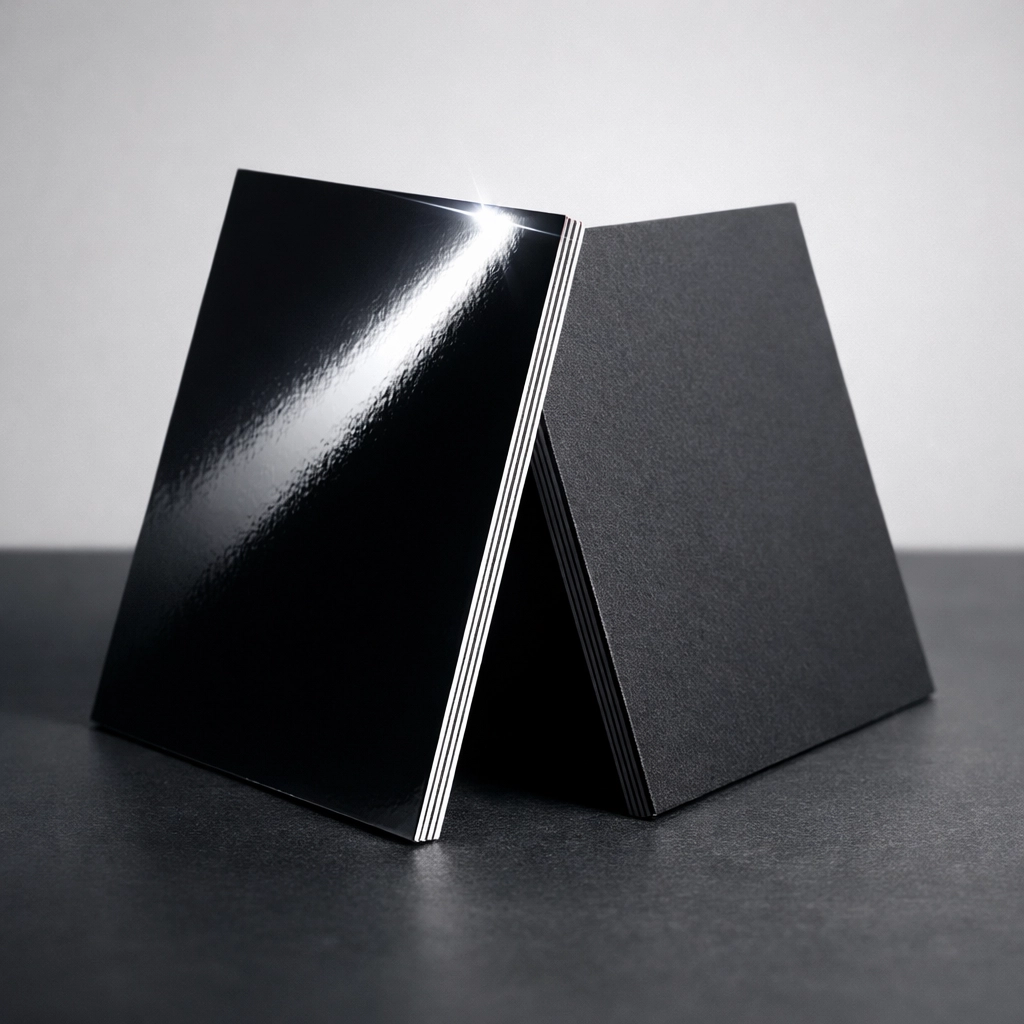 Premium 16pt postcards featuring high-gloss and matte finishes on thick, professional card stock.