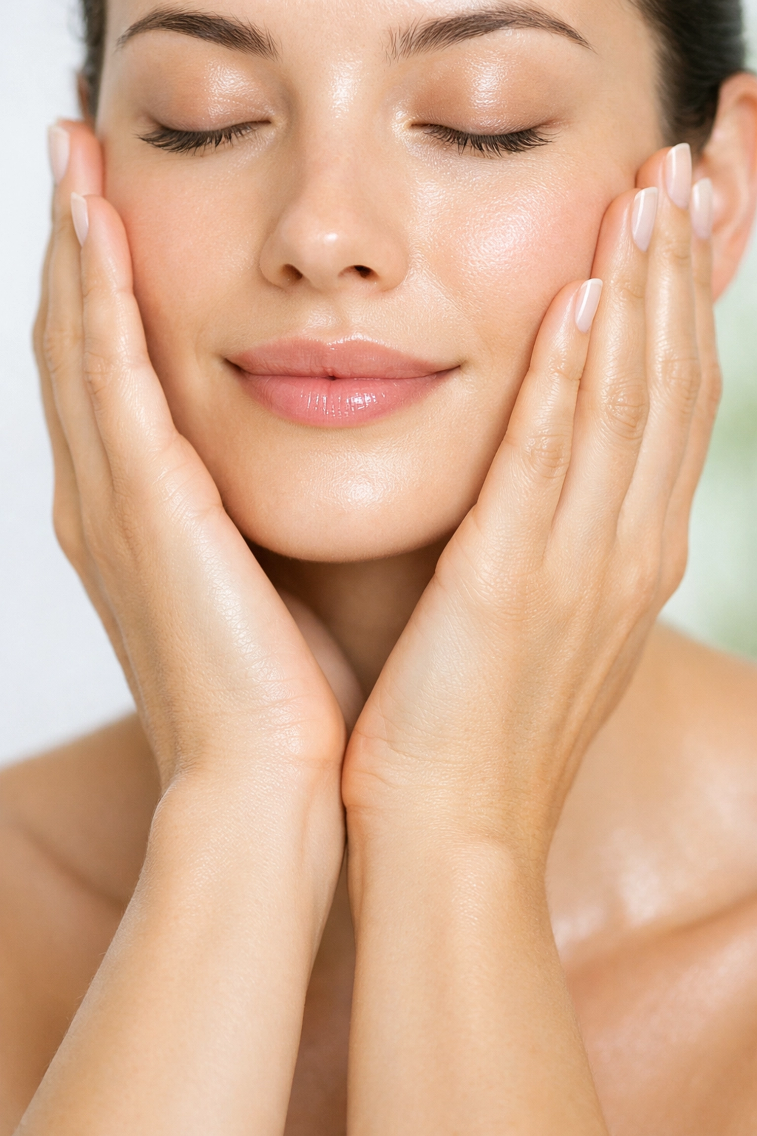 Radiant sensitive skin showing results of gentle clay mask treatment