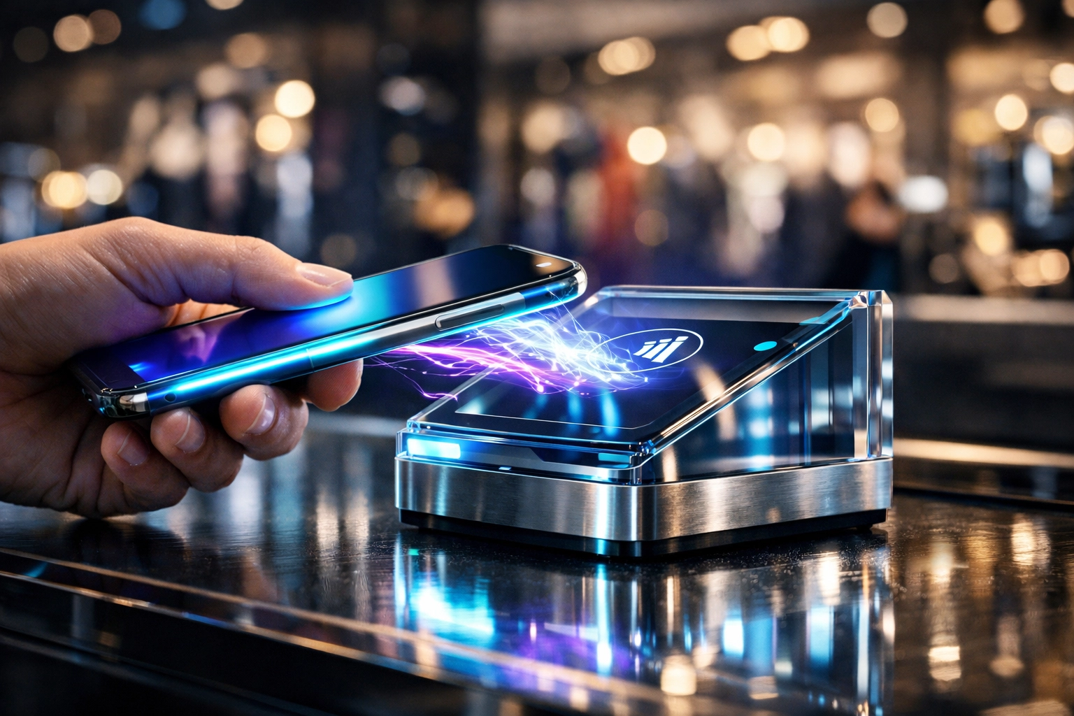 A fast crypto POS system for small business processing an instant Web3 global payment at a retail checkout.