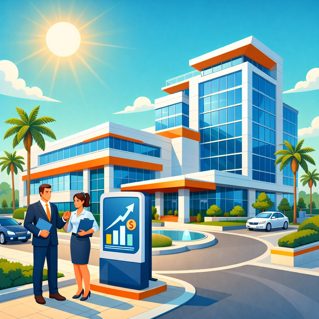 Modern building representing an efficient permitting process florida and successful project completion.