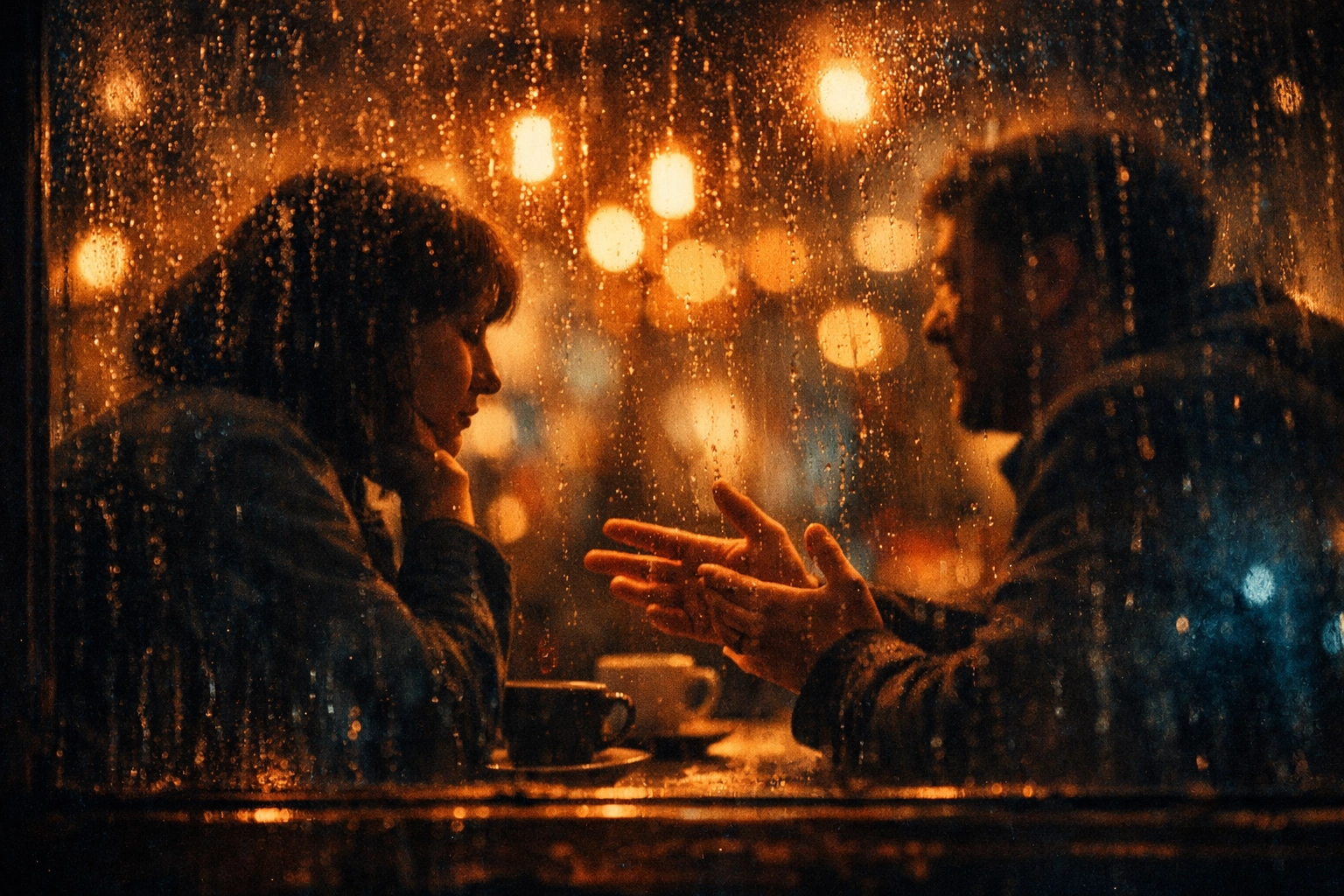 Two people in deep conversation illustrating intimate community building moments at church