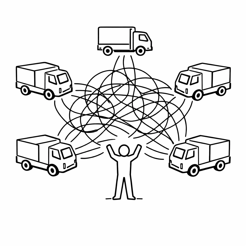 HVAC owner overwhelmed managing five trucks with tangled operations and dispatch chaos