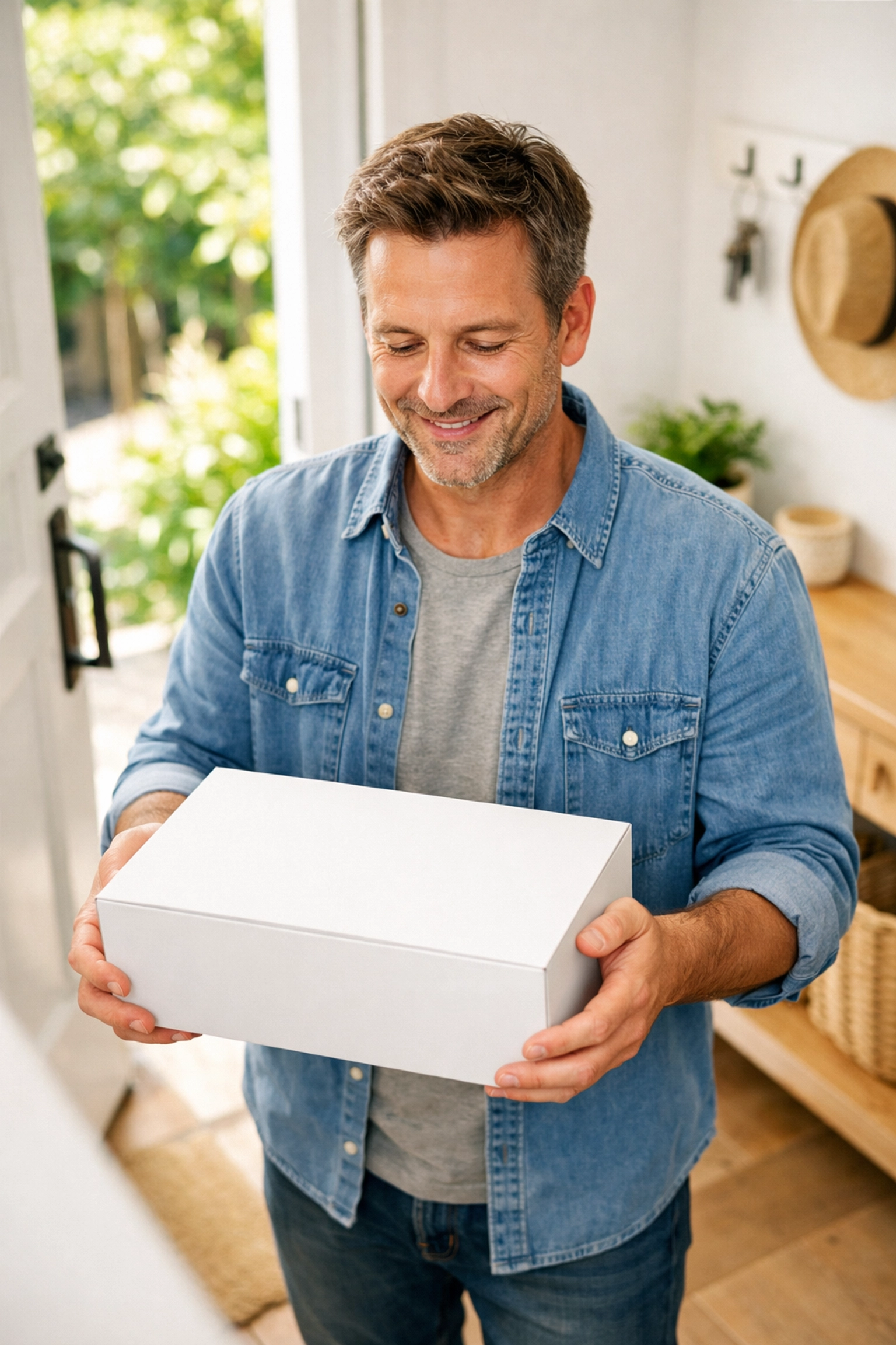 A patient receiving a discreet delivery of weight loss medication from an online medical provider.