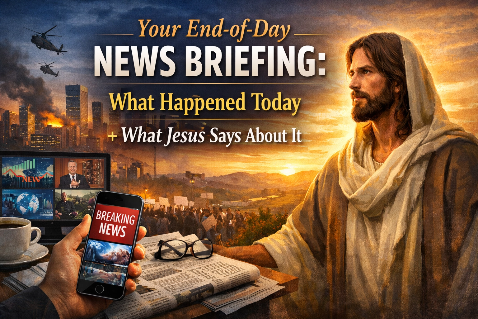 [HERO] Your End-of-Day News Briefing: What Happened Today + What Jesus Says About It
